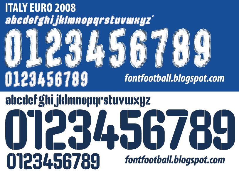 Font Vector Italy Euro 2008 Shirt_0