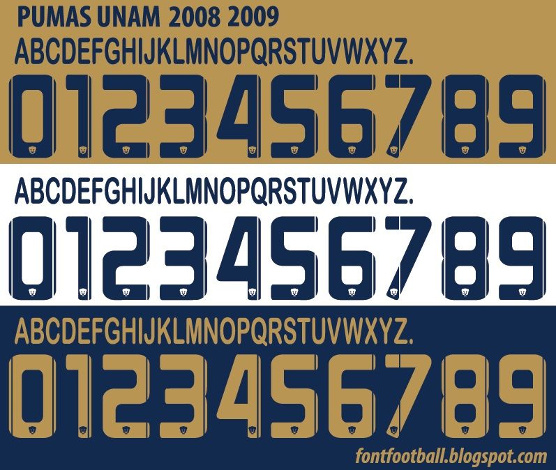 Font Vector Pumas UNAM 2008 2009 kit_0