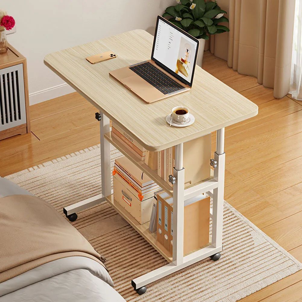 Portable & Adjustable Laptop Desk With 2 Extra Shelves_1