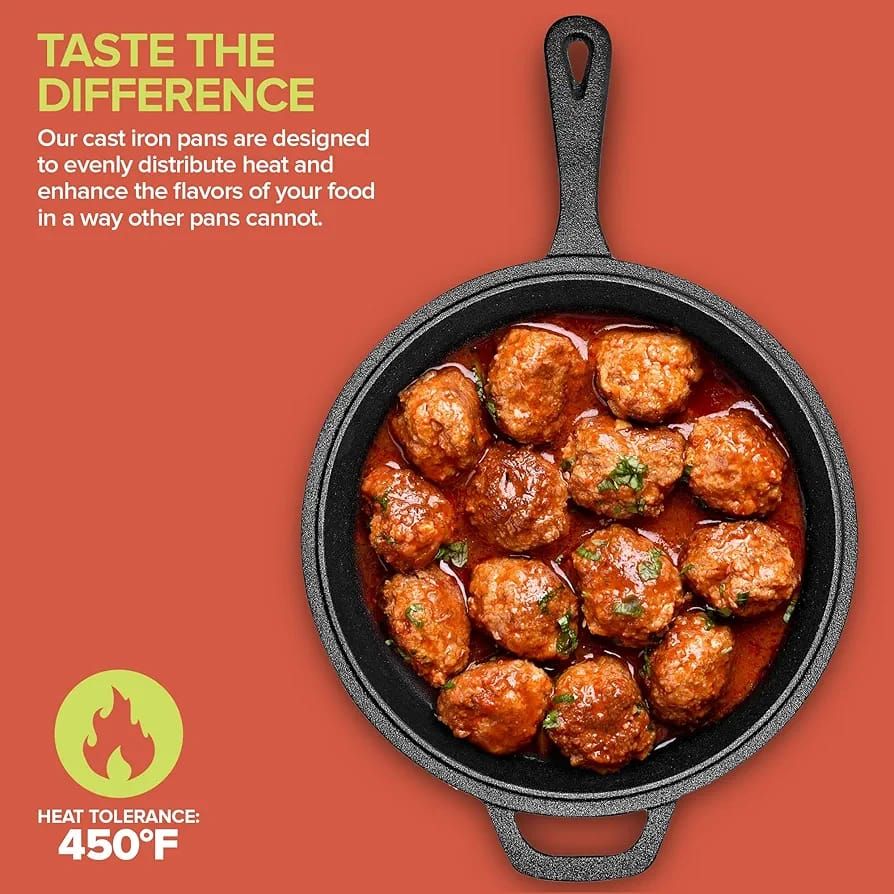 2 Piece Cast Iron Pan Set 3 in 1_2