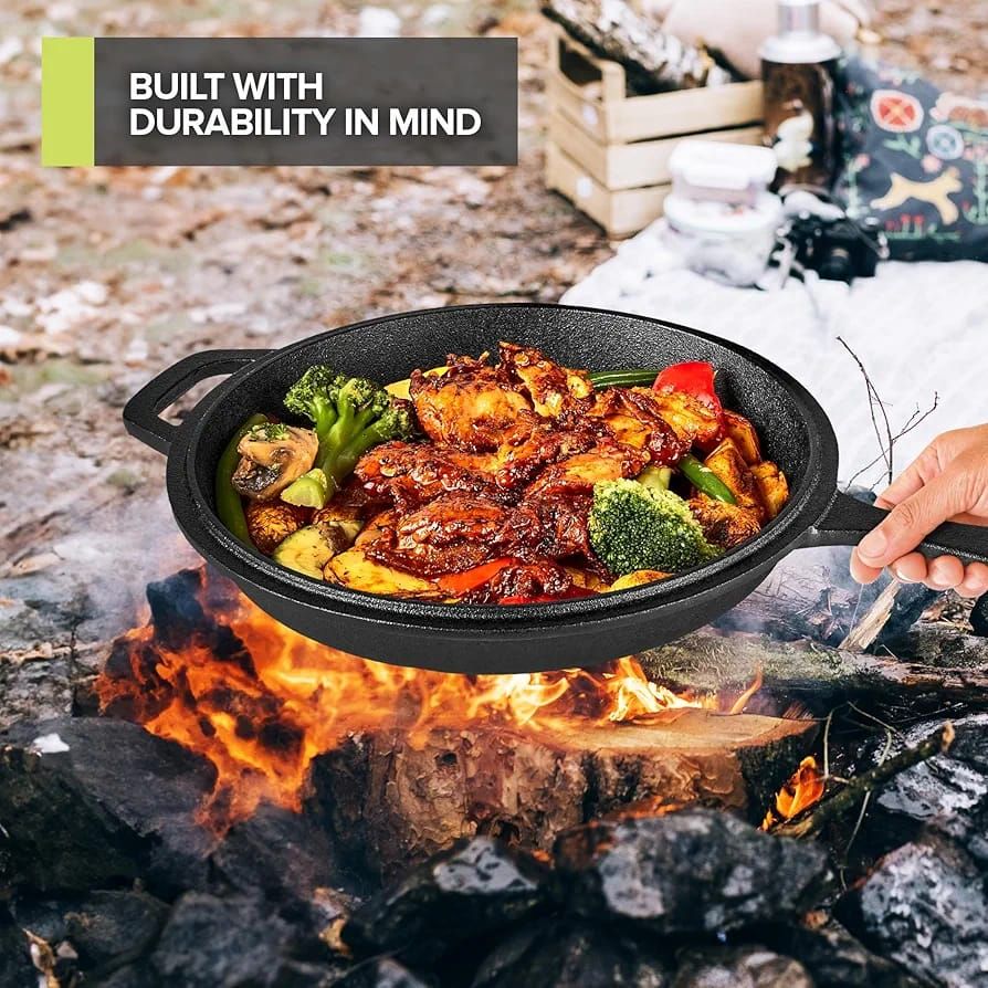 2 Piece Cast Iron Pan Set 3 in 1_3