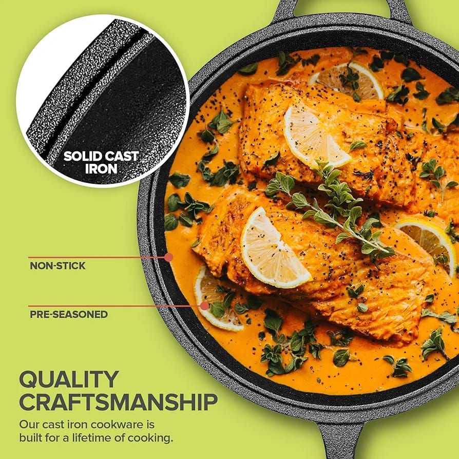 2 Piece Cast Iron Pan Set 3 in 1_4