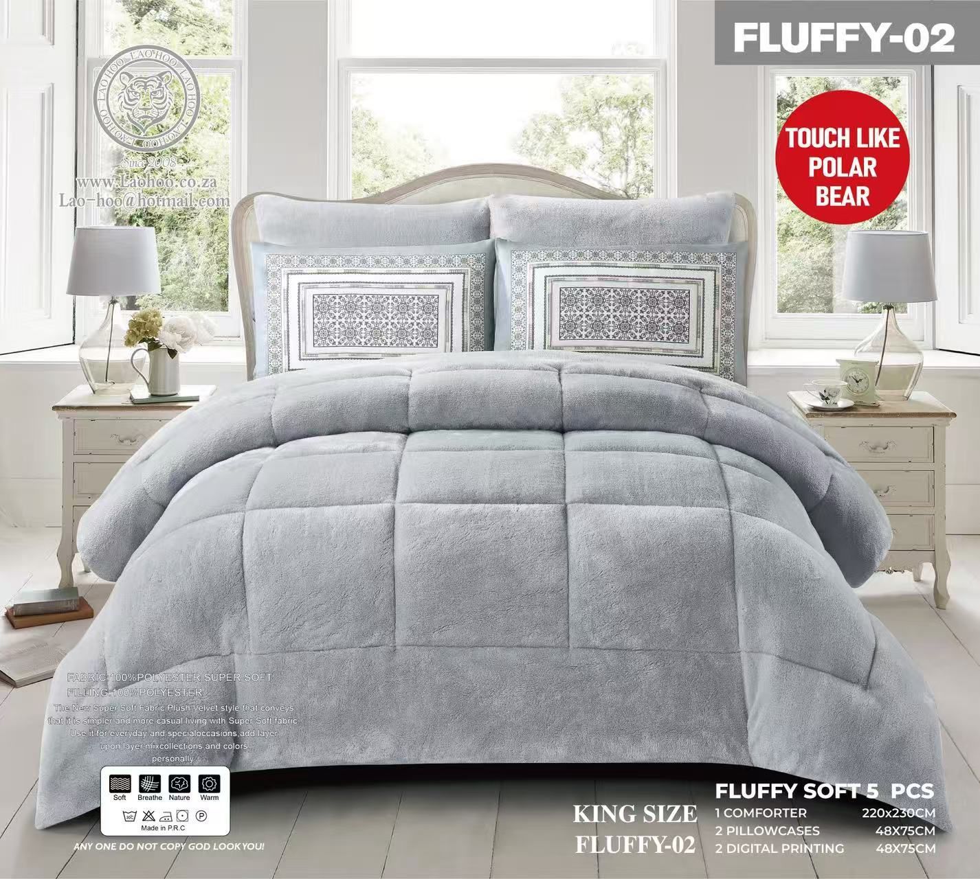 5 Piece Polor Fleece Comforter Set_1