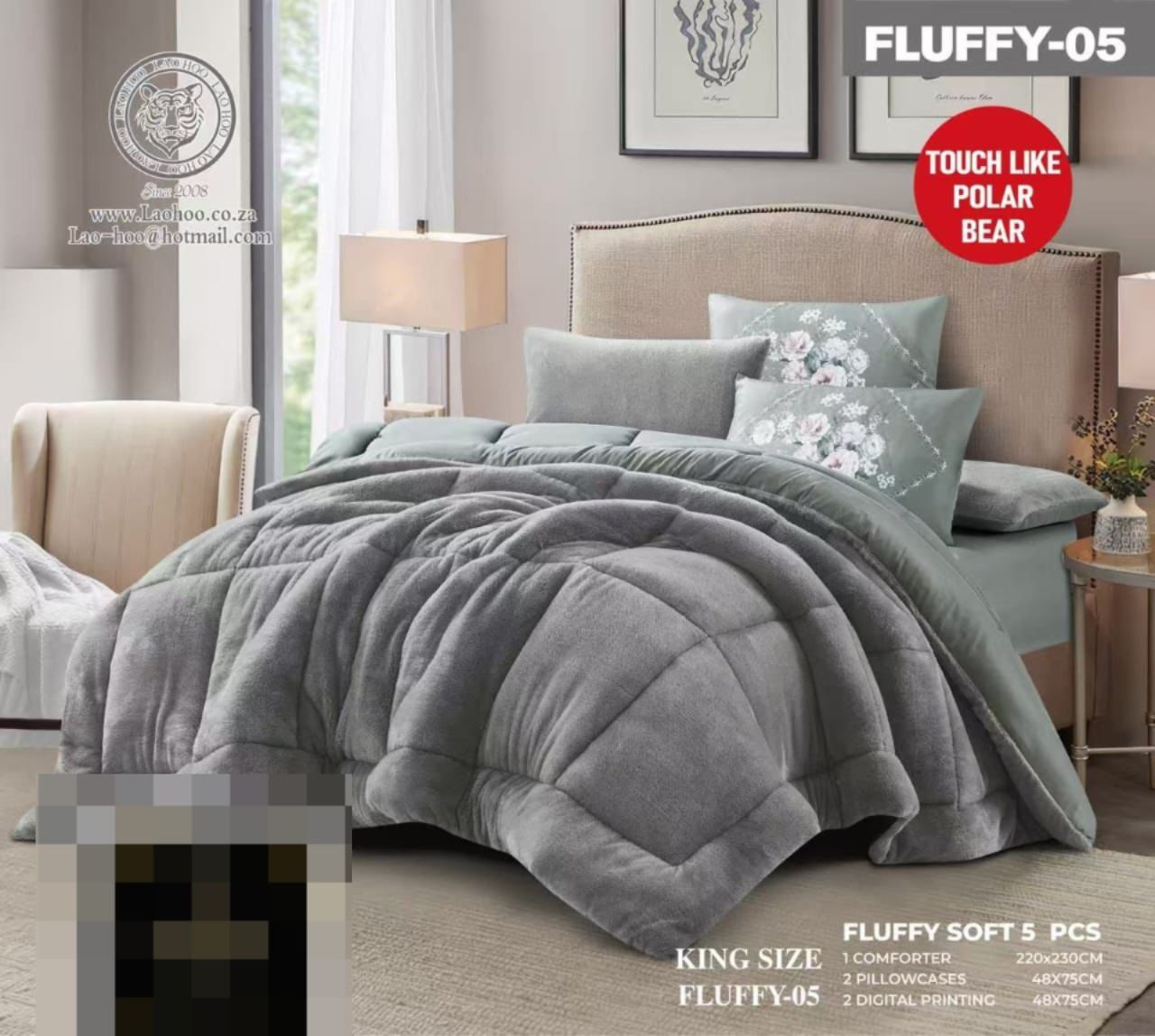 5 Piece Polor Fleece Comforter Set_4