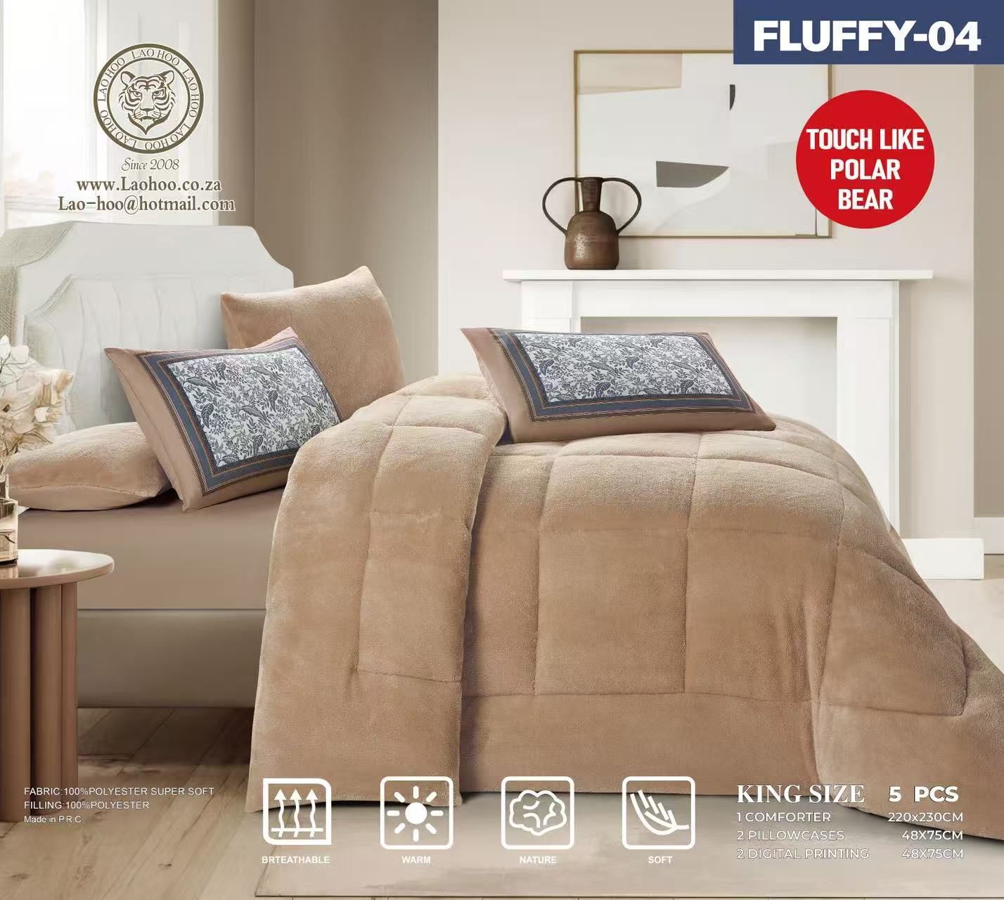 5 Piece Polor Fleece Comforter Set_6