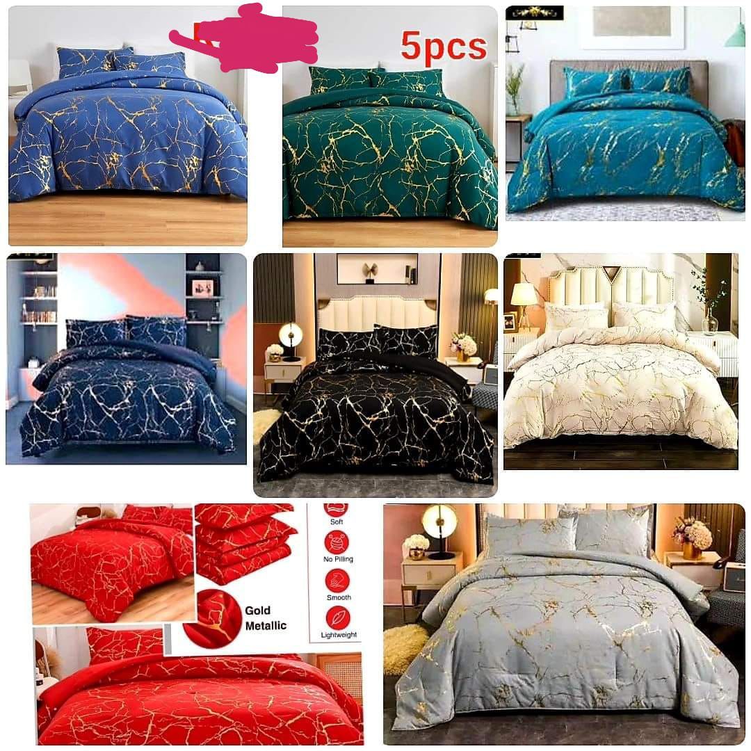 5 Piece Marble Comforter Set_0
