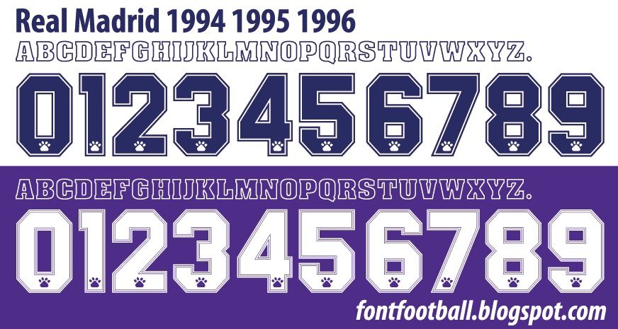 Font Vector Real Madrid 1994 1995 1996 kit_0