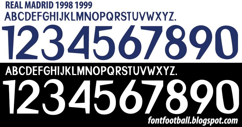 Font Vector Real Madrid 1998 1999 2000 kit_0