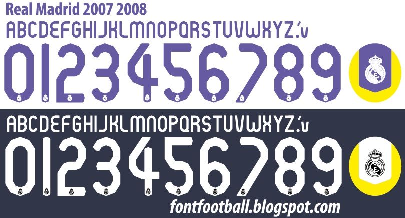 Font Vector Real Madrid 2007 2008 kit_0
