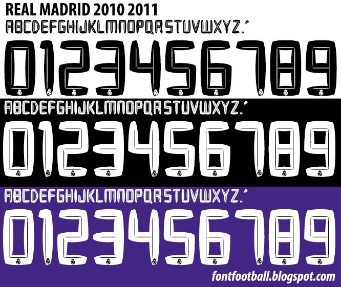 Font Vector Real Madrid 2010 2011 kit_0