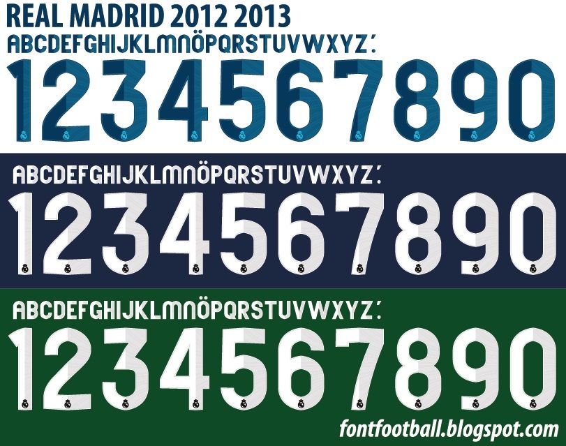 Font Vector Real Madrid 2012 2013 Kit_0