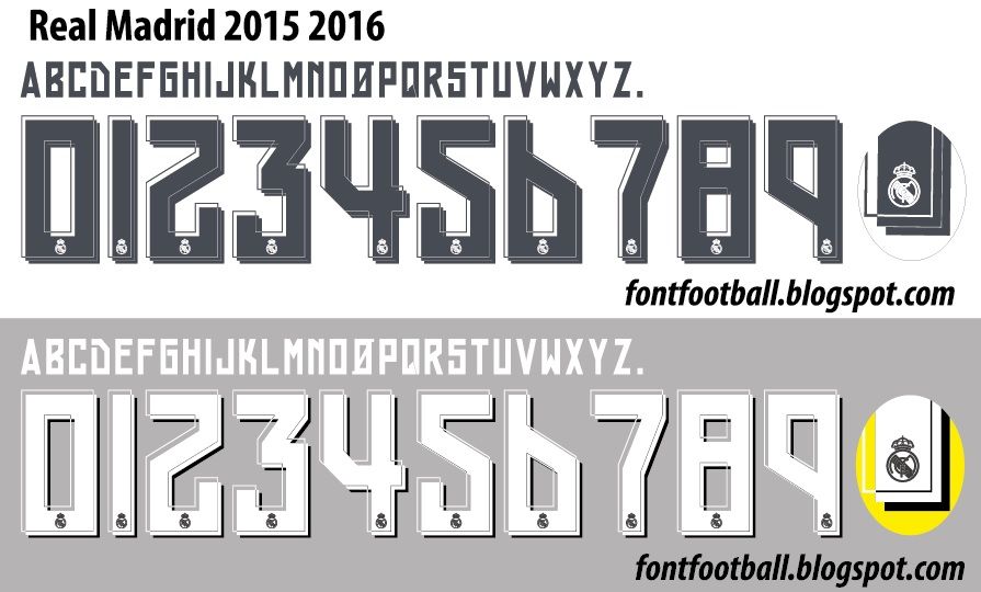 Font Vector Real Madrid 2015 2016 Kit_0