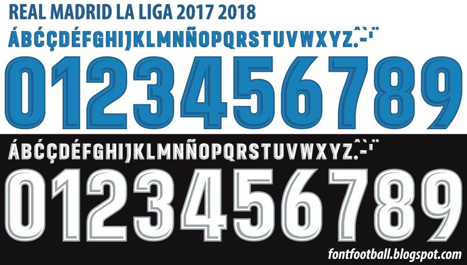 Font Vector Real Madrid La Liga 2017 2018 kit_0