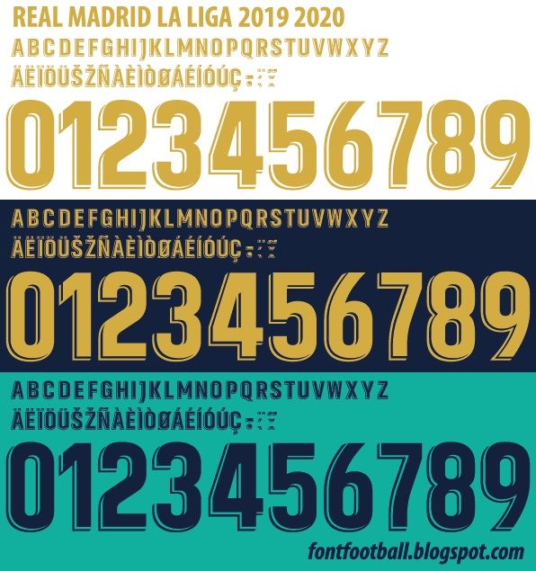Font Vector Real Madrid La Liga 2019 2020 kit_0