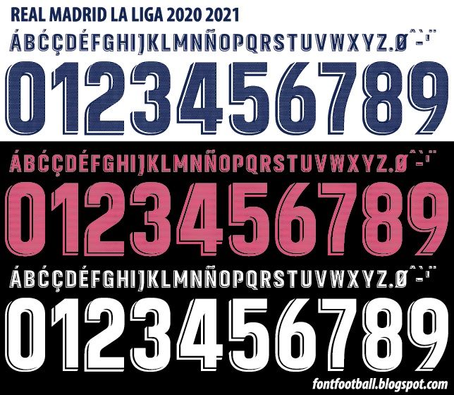 Font Vector Real Madrid La Liga 2020 2021 kit_0