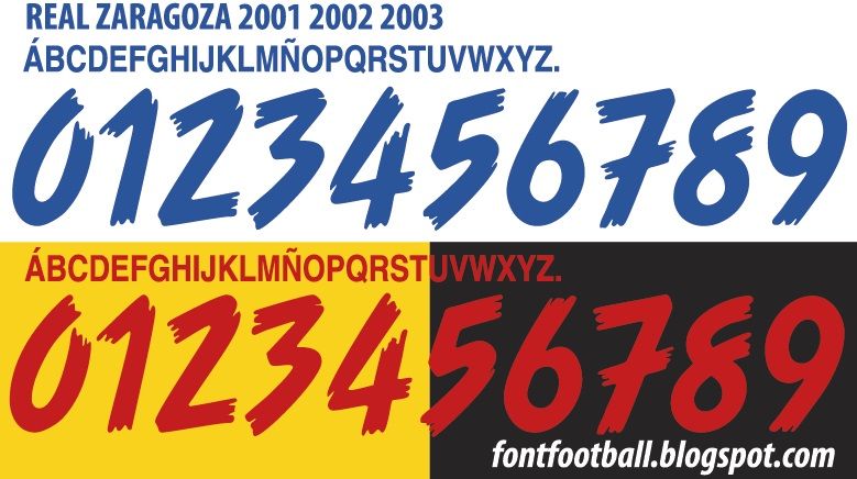 Font Vector Real Zaragoza 2001 2002 2003 kit_0