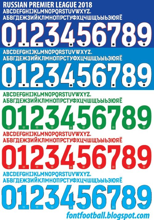 Font Vector Russian Premier League 2018 kit_0