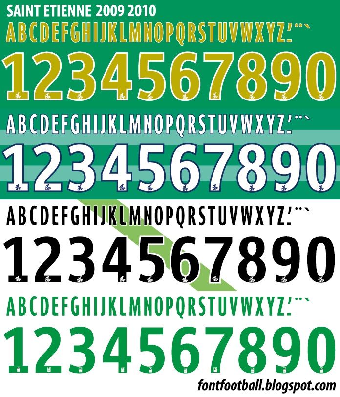 Font Vector Saint Etienne FC 2009 2010 kit_0