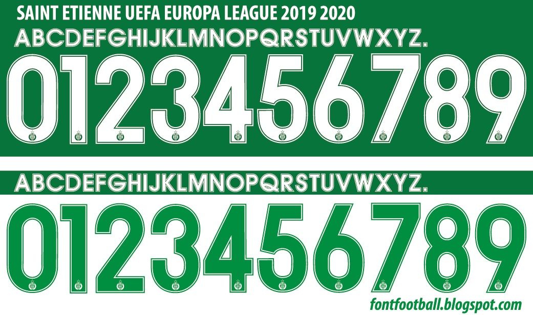 Font Vector Saint Etienne FC Europa League 2019 2020 kit_0