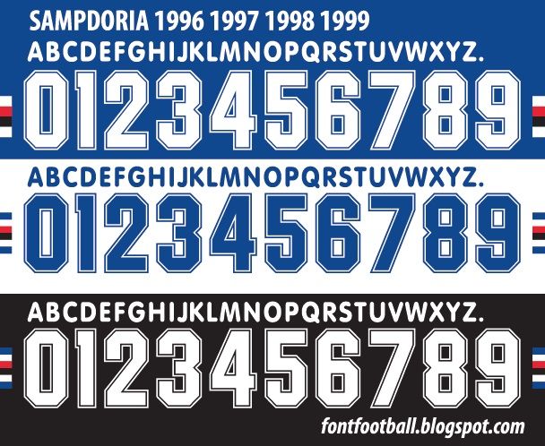 Font Vector Sampdoria 1996 1997 1998 1999 kit_0