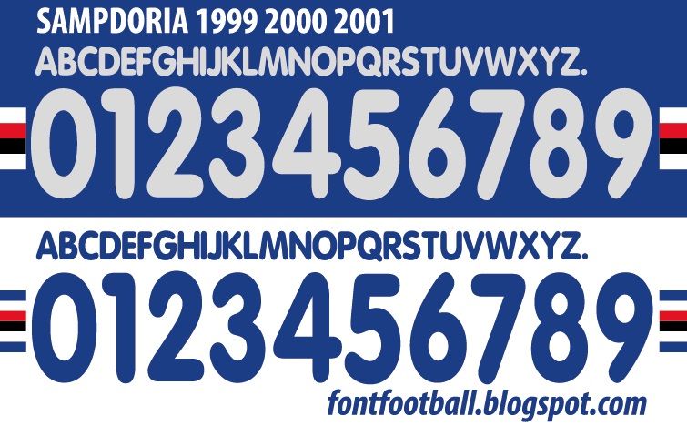Font Vector Sampdoria 1999 2000 2001 kit_0
