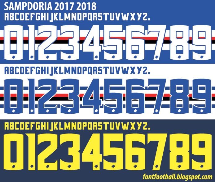 Font Vector Sampdoria 2017 2018 Shirt_0