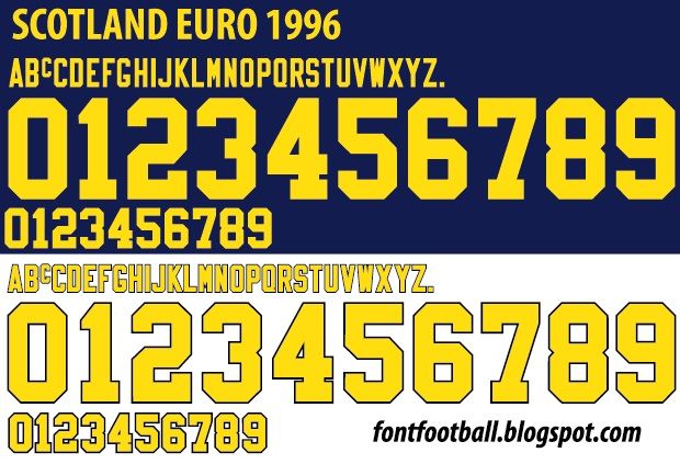 Font Vector Scotland Euro 1996 kit_0