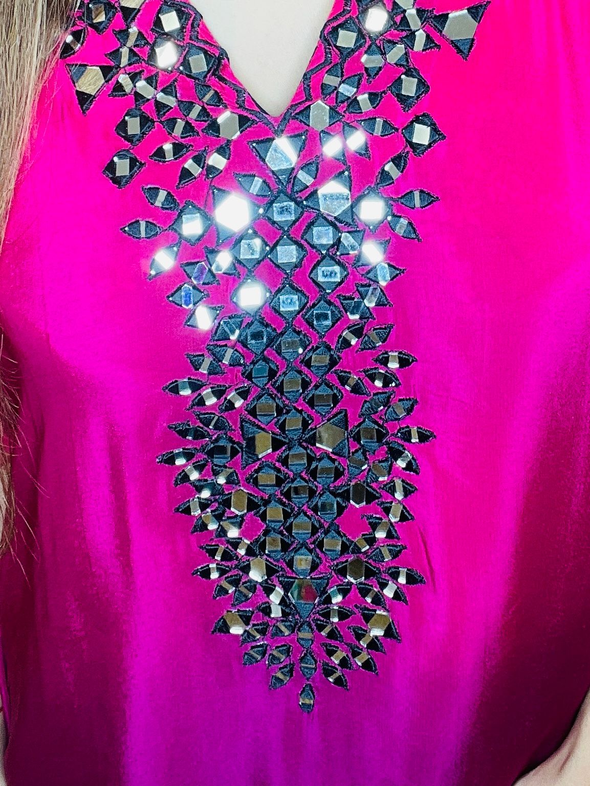 Pink Ombré Kaftan Set_2