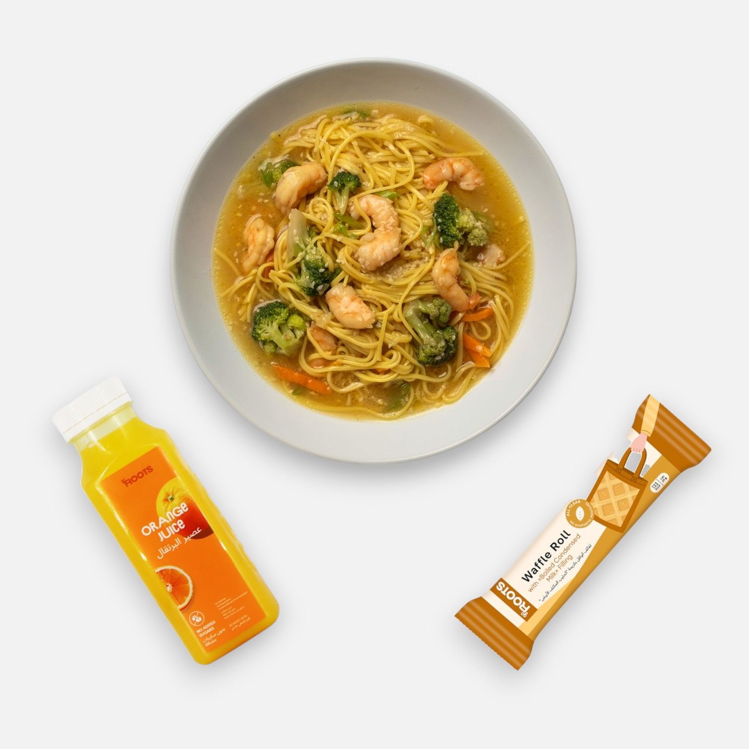 Combo Meal "Garlic Shrimp Noodles 816g + Drink + Dessert"_0