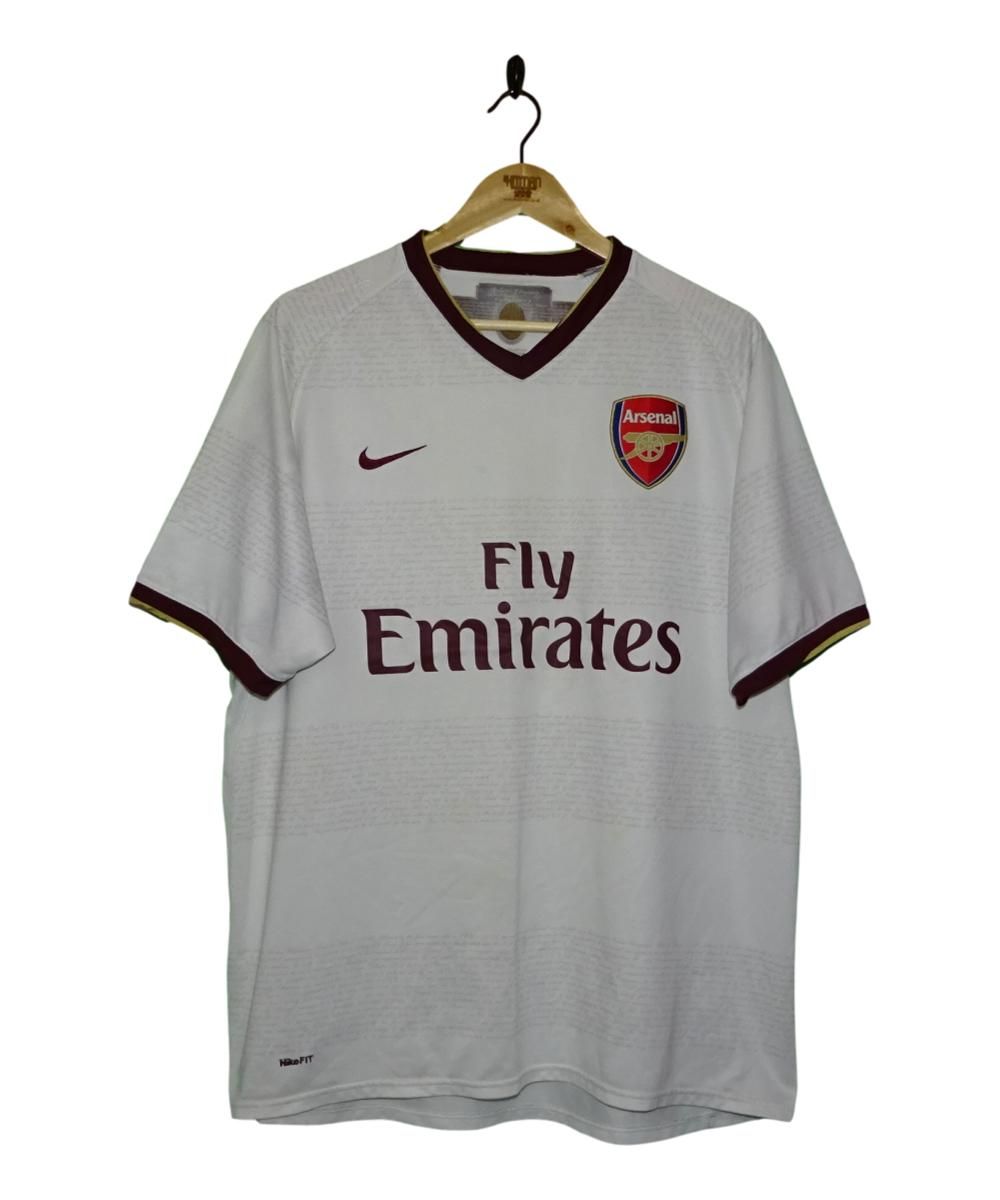 Arsenal 2007/08 Away Shirt (White / Claret)_2