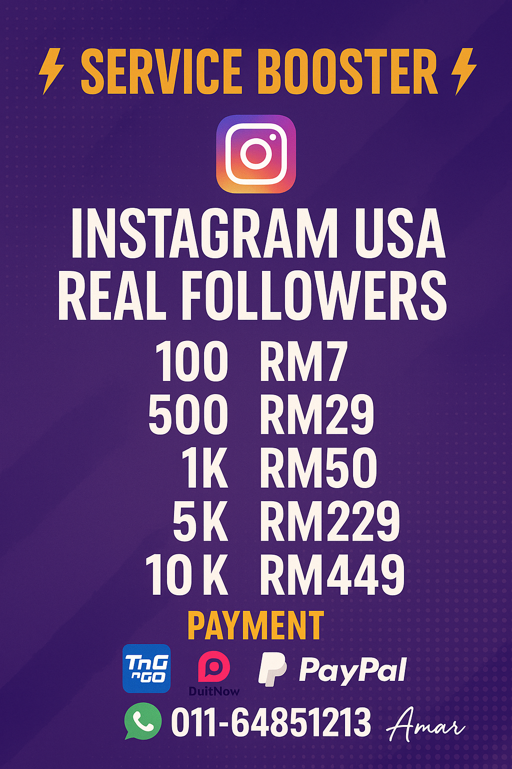 ⚡SERVICE BOOSTER ⚡INSTAGRAM USA REAL FOLLOWERS _0