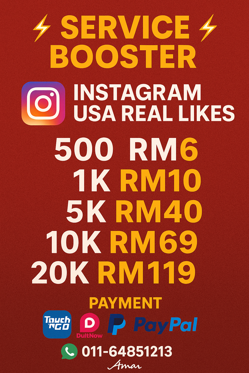 ⚡SERVICE BOOSTER ⚡INSTAGRAM USA REAL LIKES_0