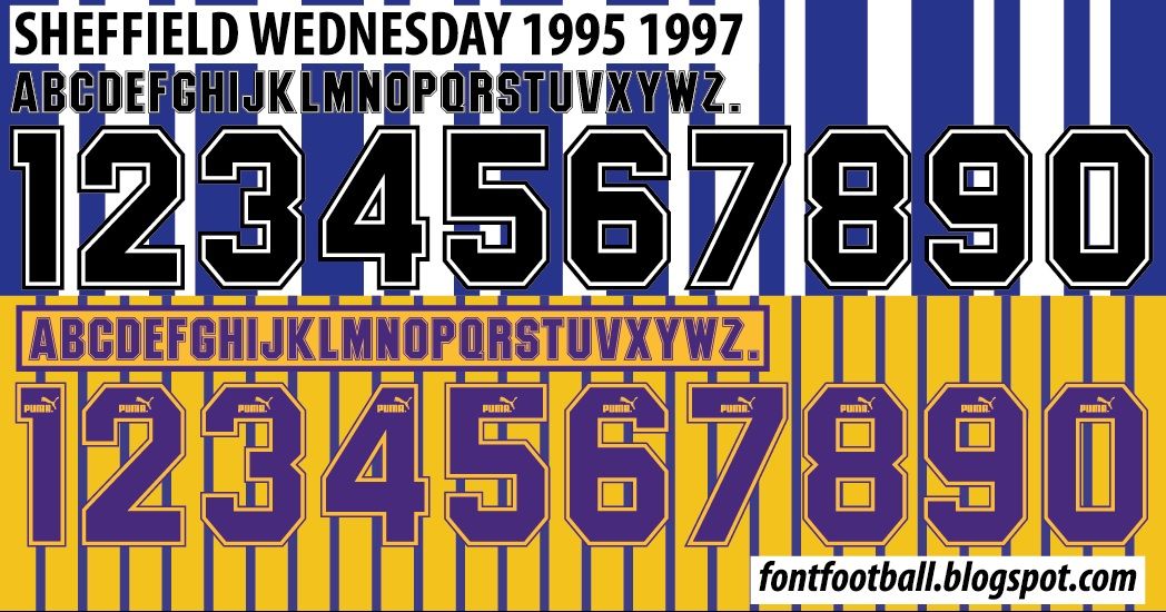 Font Vector Sheffield Wednesday 1995 1997 kit_0