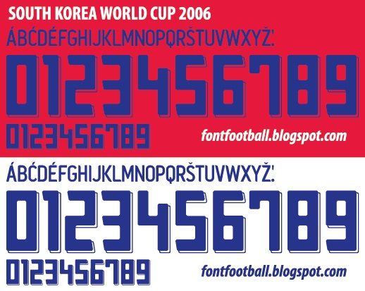 Font Vector South Korea World Cup 2006 kit_0