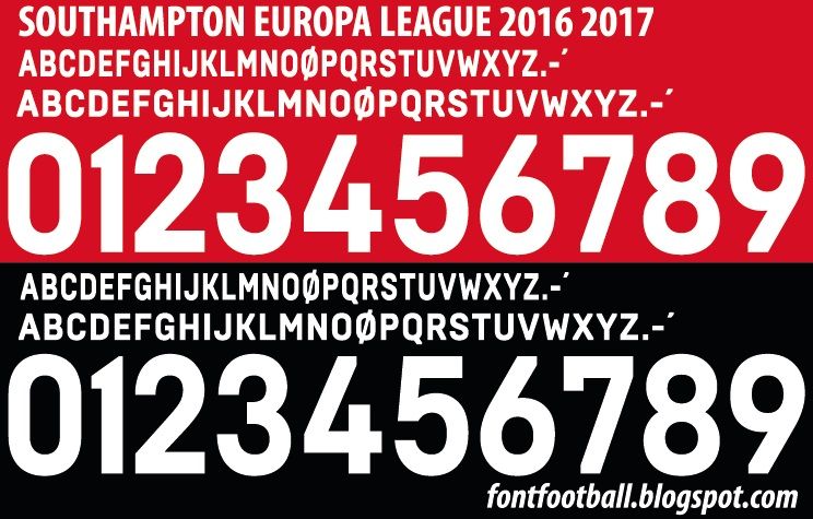 Font Vector Southampton Europa League 2016 2017 kit_0