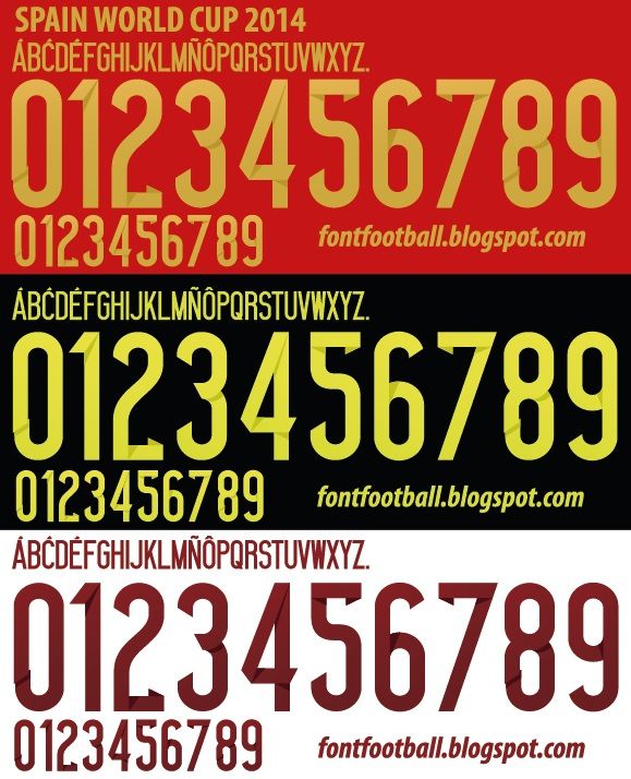 Font Vector Spain World Cup 2014 kit_0