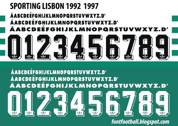 Font Vector Sporting Lisbon 1992 1993 1994 1995 1996 1997 kit_0
