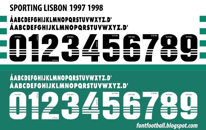 Font Vector Sporting Lisbon 1997 1998 kit_0