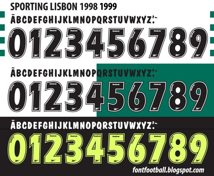 Font Vector Sporting Lisbon 1998 1999 kit_0