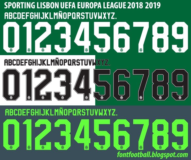 Font Vector Sporting Lisbon Europa League 2018 2019 kit_0