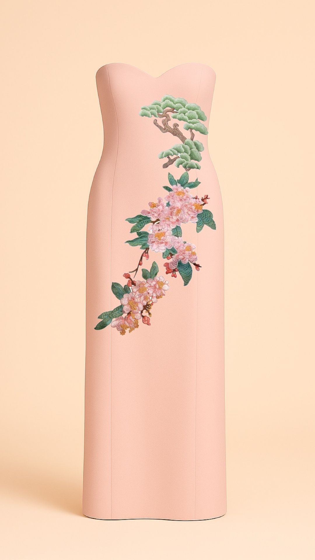 Pine and Begonias Maxi Dress in Blush _7