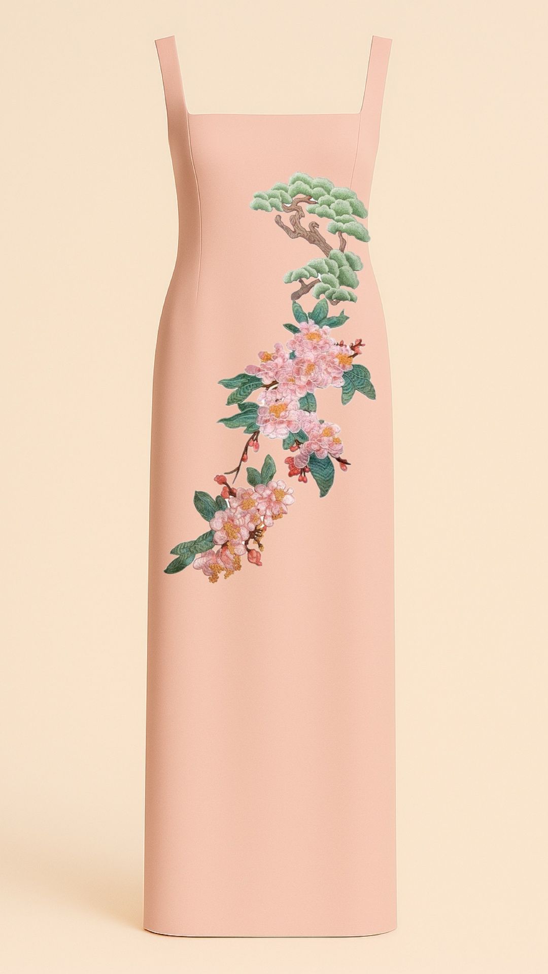 Pine and Begonias Maxi Dress in Blush _8