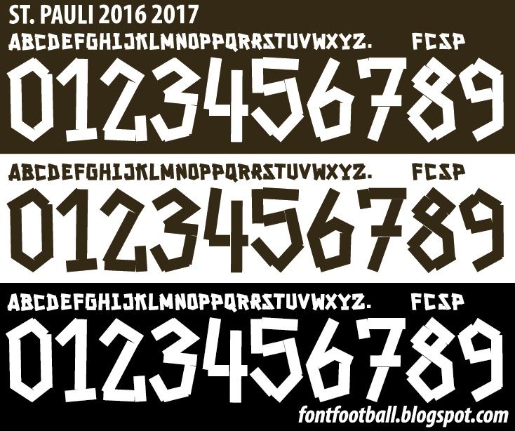 Font Vector St. Pauli 2016 2017 kit_0