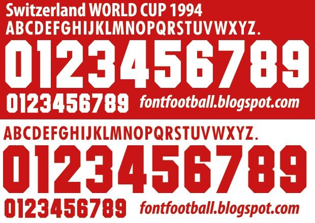 Font Vector Switzerland World Cup 1994 kit_0