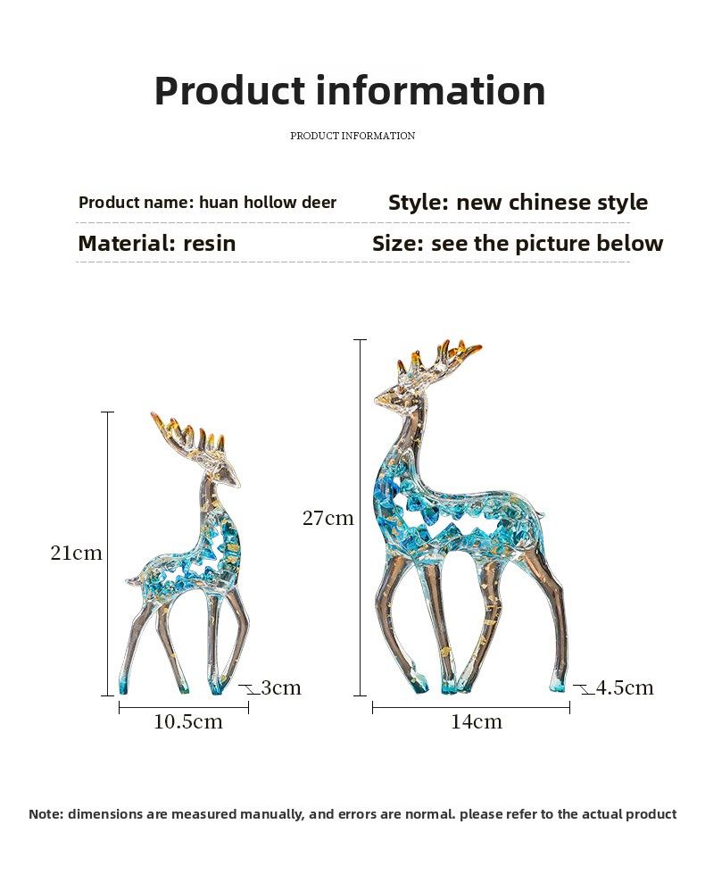Pajangan Patung Rusa Kristal Mewah Sepasang Dekorasi Rumah Kantor Lemari Meja Foyer Ruang Tamu TV Hadiah Dekorasi yang Dapat Disesuaikan _14