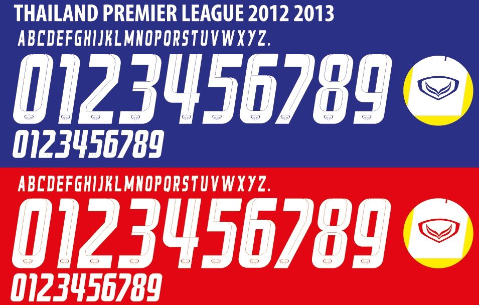 Font Vector Thailand Premier League TPL 2012 2013 kit_0