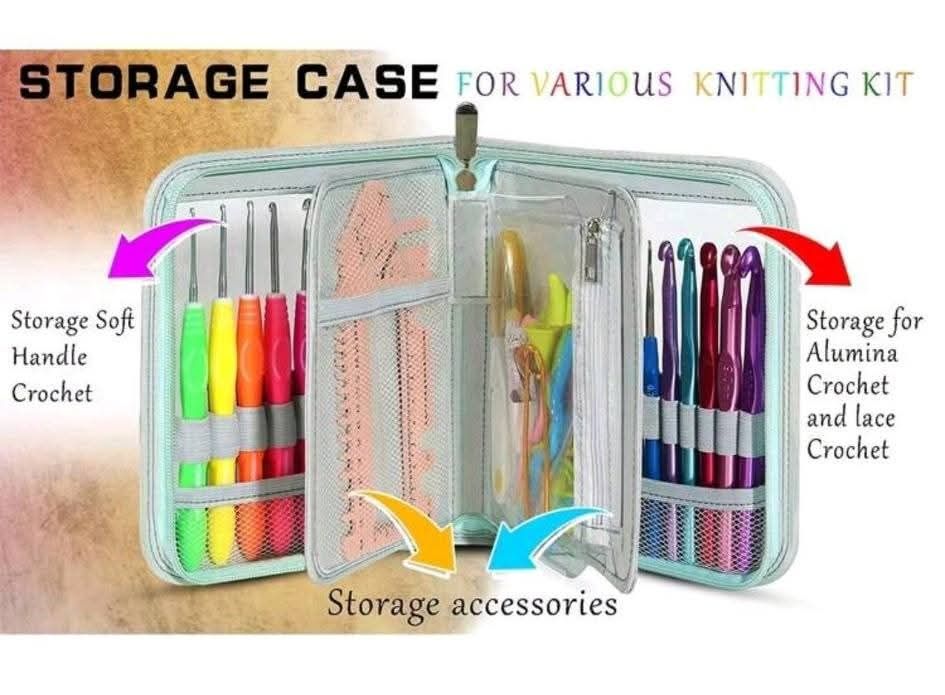 Crochet Hooks Set Ergonomic Knitting Needle Weave Yarn Kits  _2