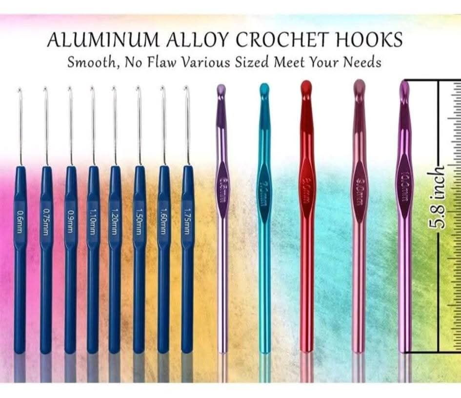 Crochet Hooks Set Ergonomic Knitting Needle Weave Yarn Kits  _3