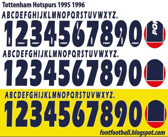 Font Vector Tottenham Hotspurs 1995 1996 kit_0