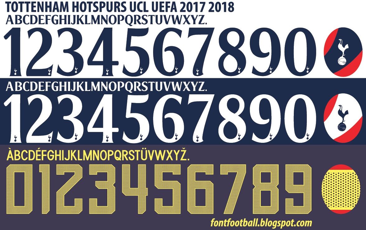 Font Vector Tottenham Hotspurs UCL 2017 2018 kit_0